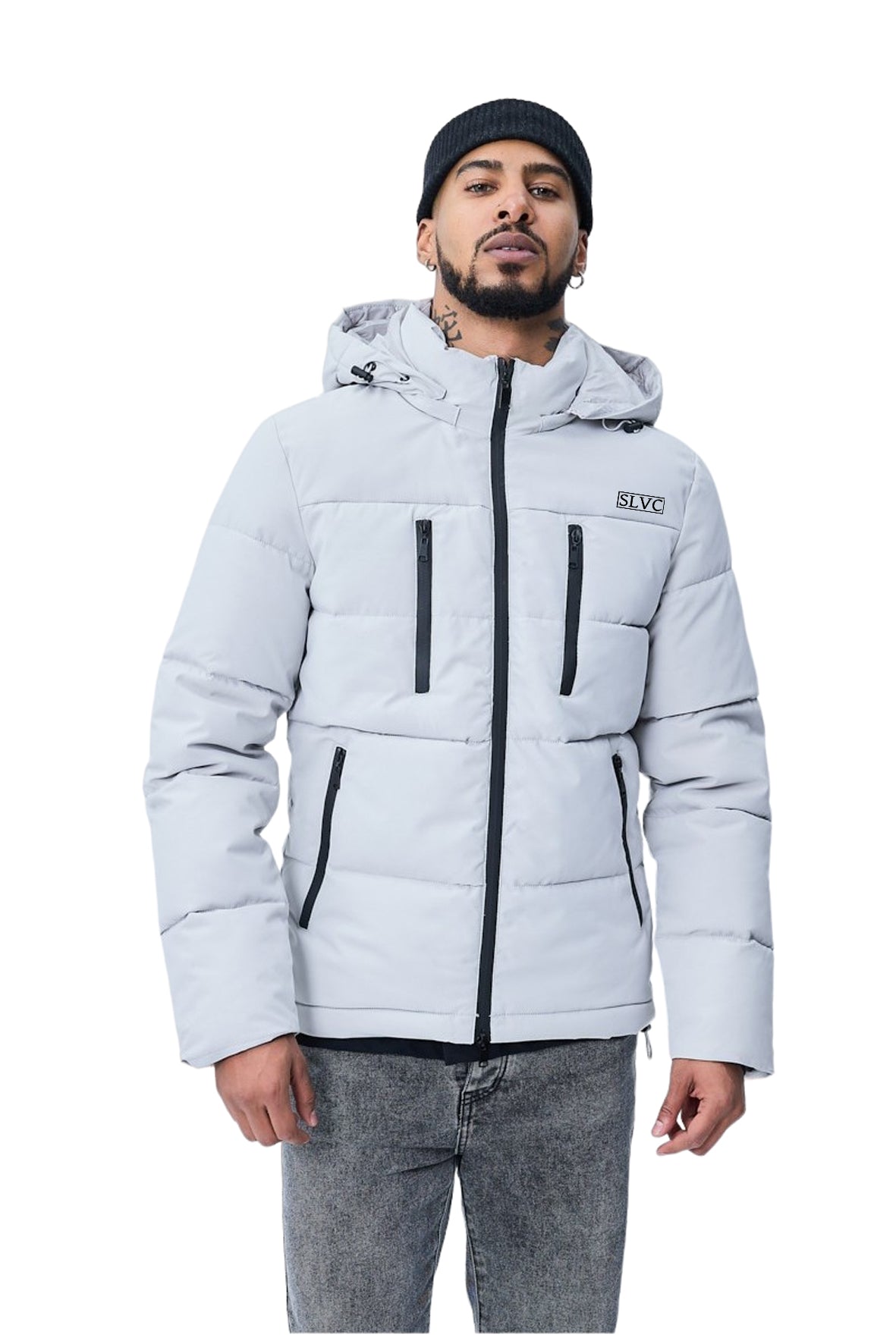 VESTE PARKA SLVC COURTE GRIS