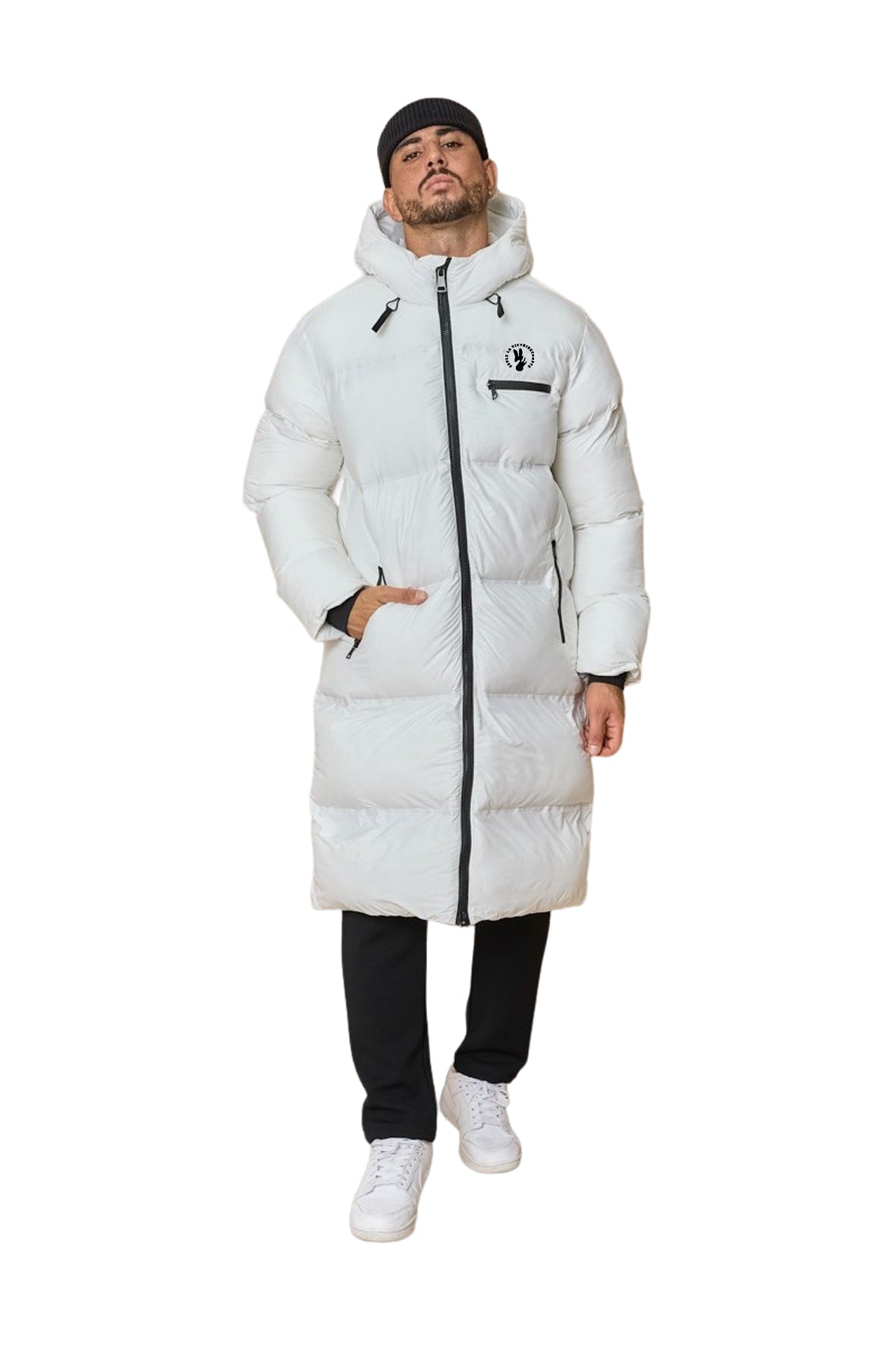 DOUDOUNE SLVC LONGUE À CAPUCHE BLANC