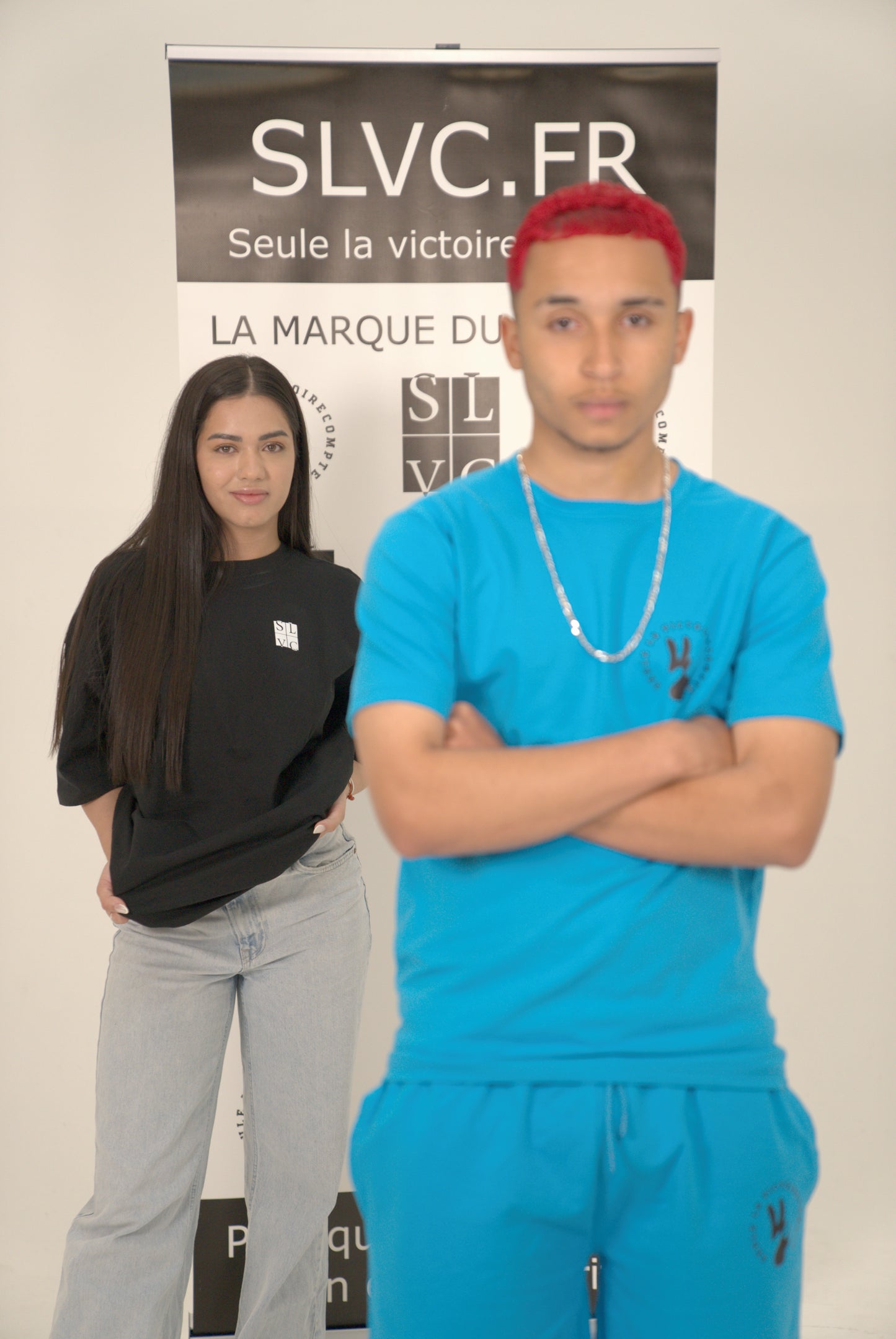 Ensemble tee-shirt et short tendance SLVC (Bleu Ciel)