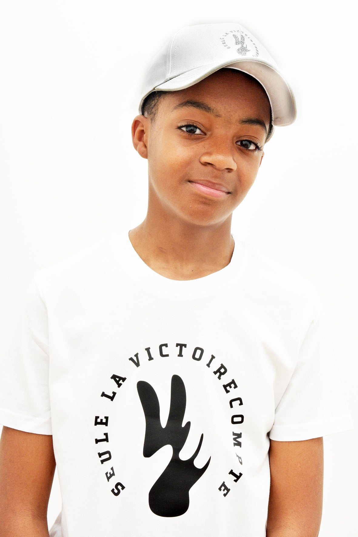Tee-Shirt enfants blanc SLVC AUTHENTIK - grand logo noir (Unisex)