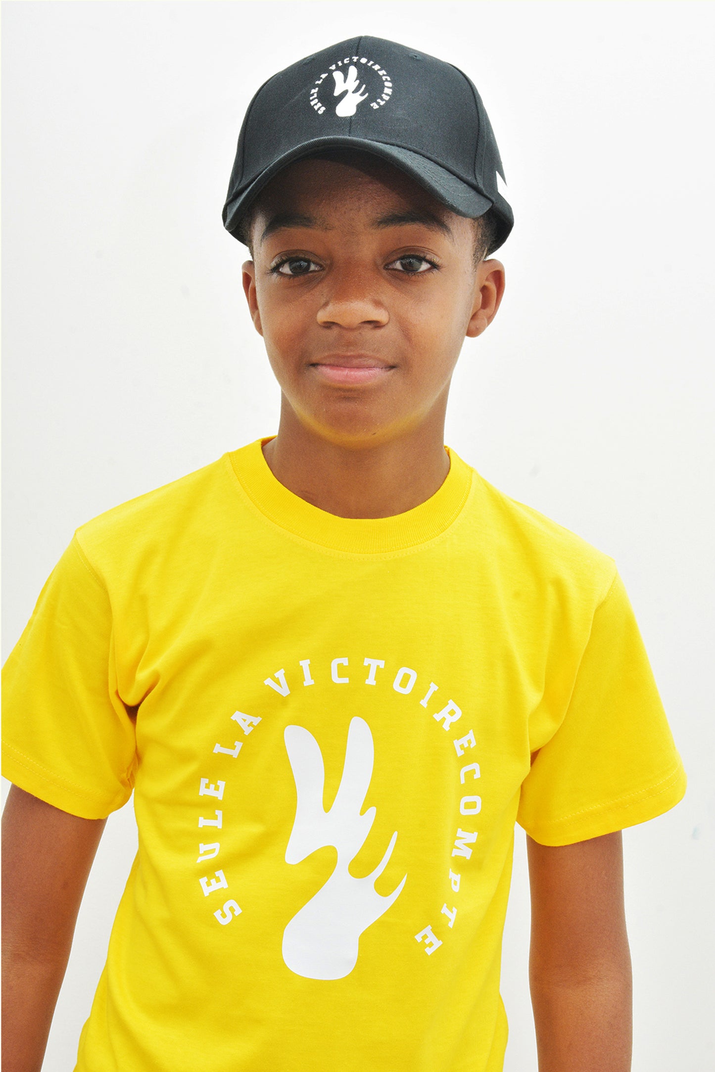 Tee-Shirt enfant jaune SLVC AUTHENTIK grand logo noir (Unisex)