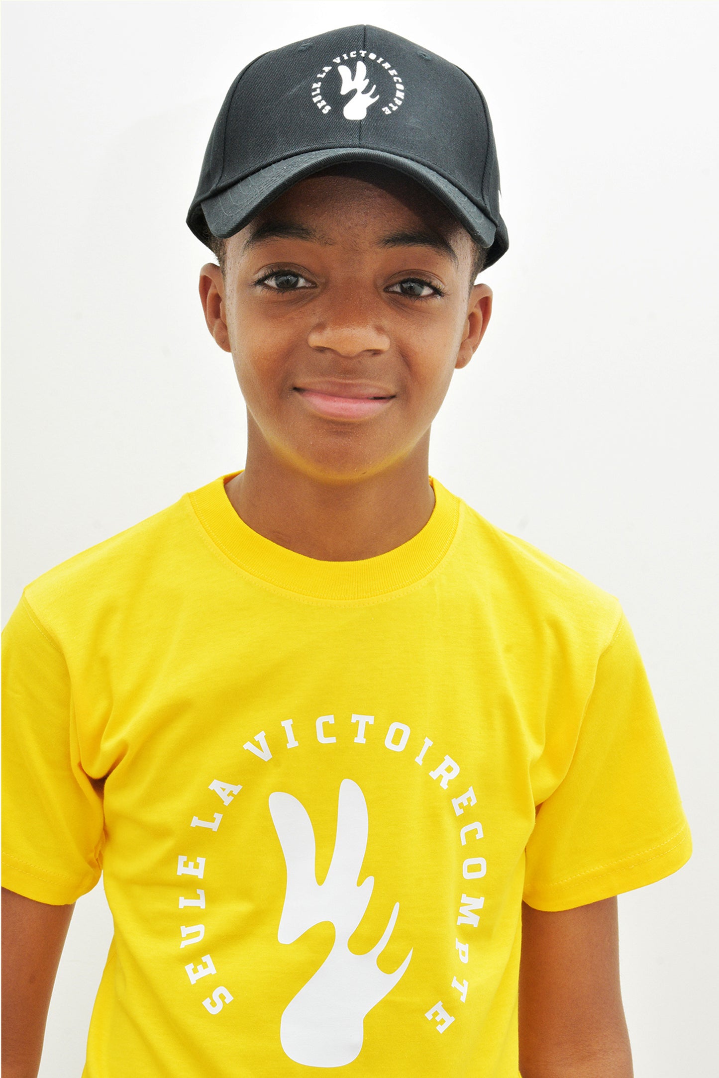 Tee-Shirt enfant jaune SLVC AUTHENTIK grand logo noir (Unisex)