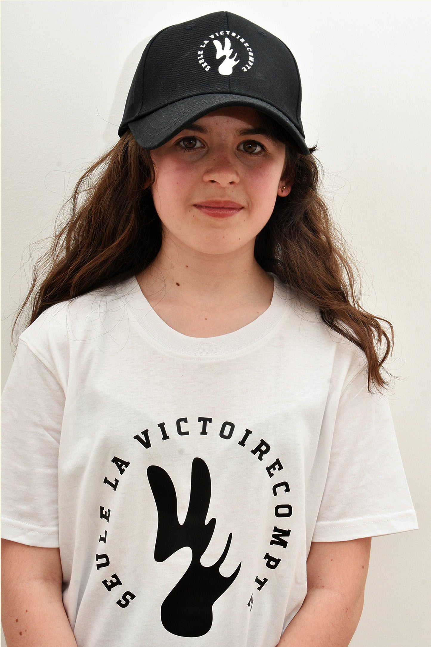 Tee-Shirt enfant blanc SLVC AUTHENTIK grand logo noir (Unisex)