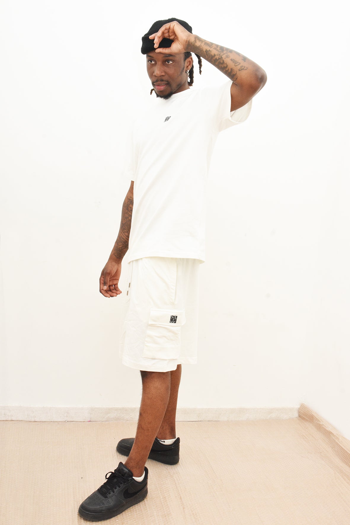 Ensemble Tee-Shirt et Short SLVC CARGO CLASSIC blanc