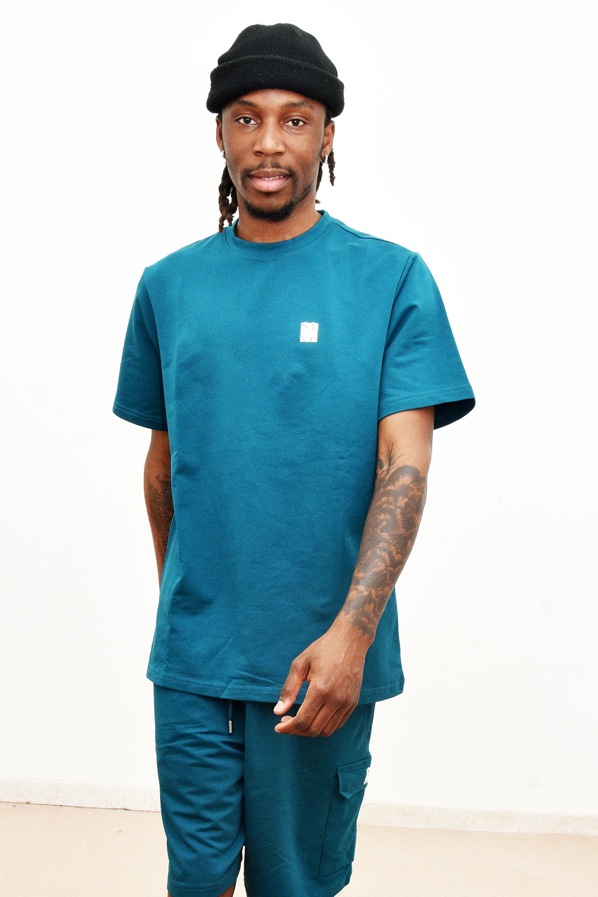 Ensemble Tee-Shirt et Short SLVC CARGO CLASSIC bleu turquoise