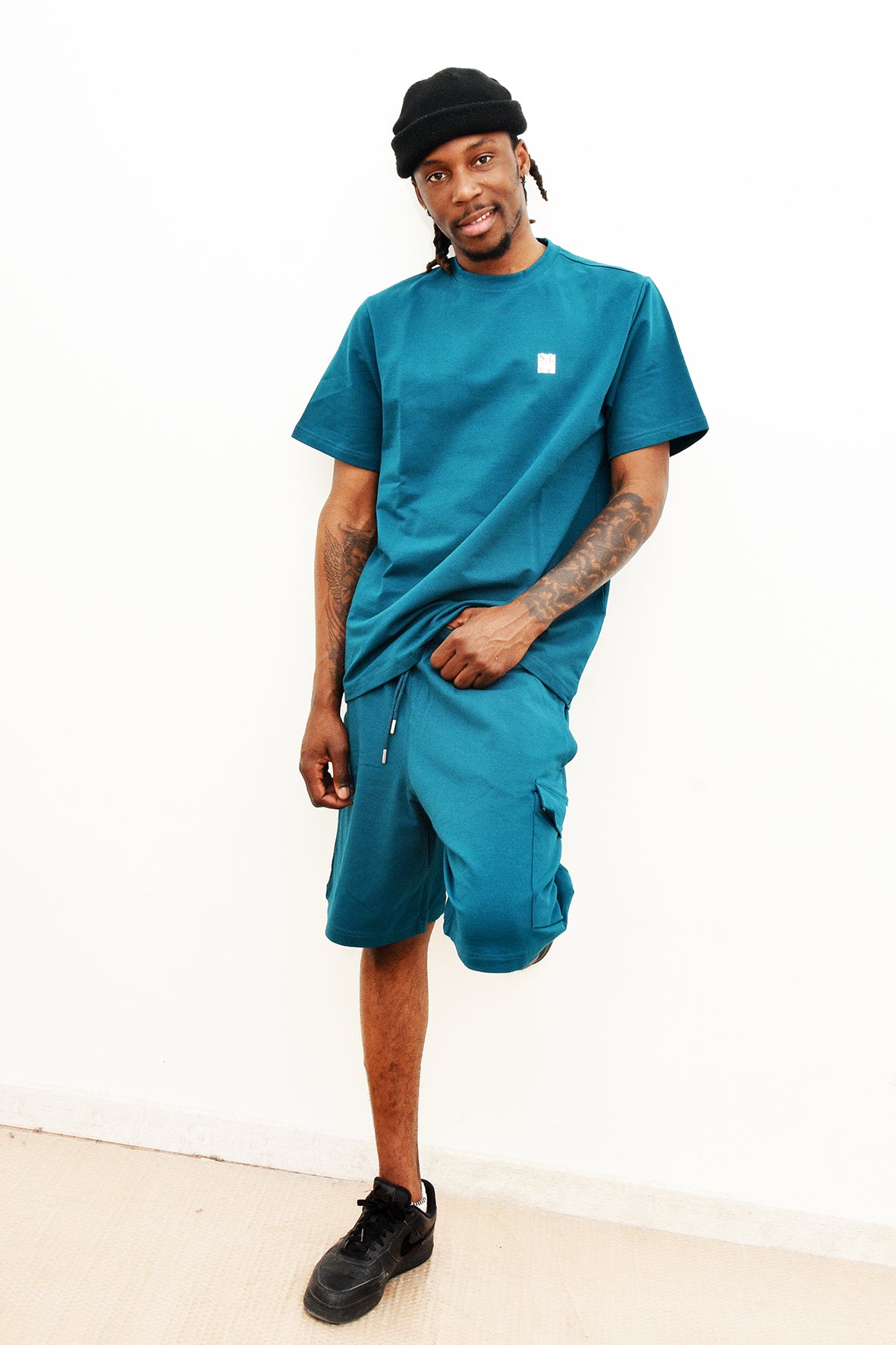 Ensemble Tee-Shirt et Short SLVC CARGO CLASSIC bleu turquoise