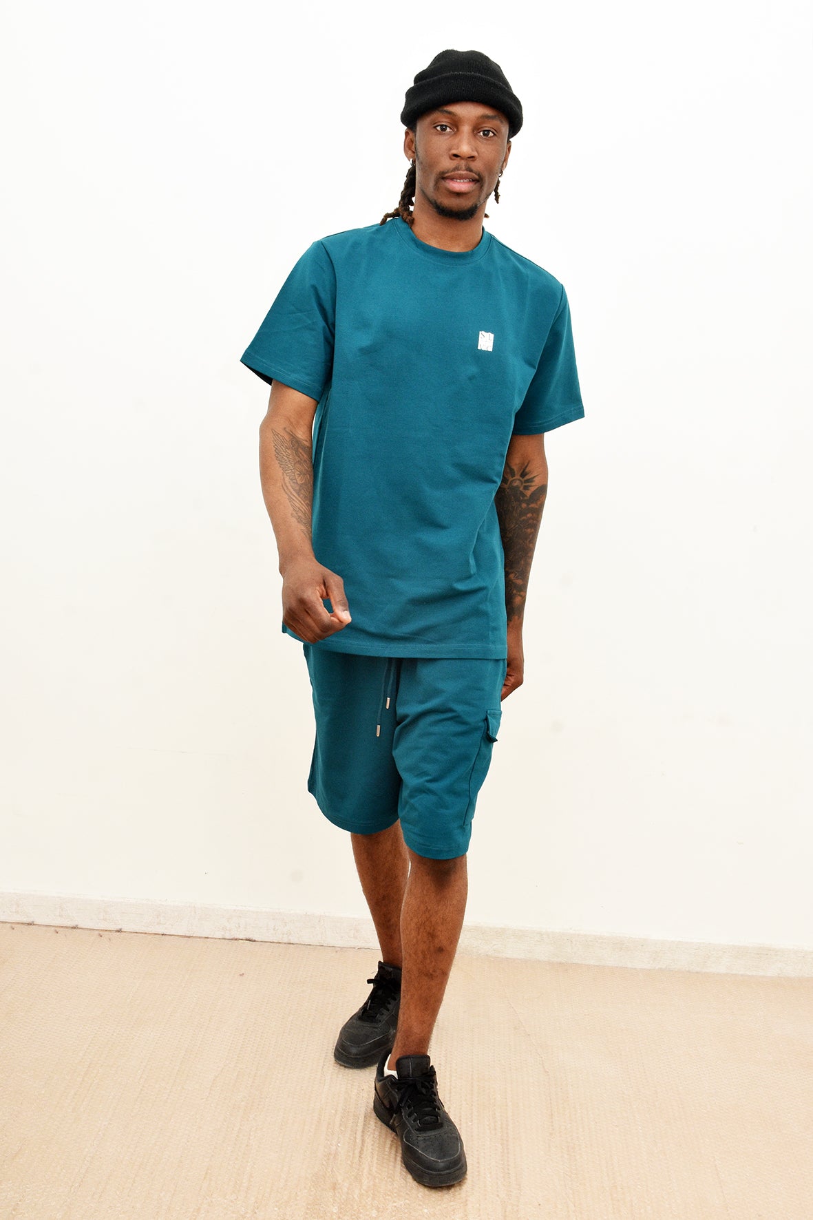 Ensemble Tee-Shirt et Short SLVC CARGO CLASSIC bleu turquoise