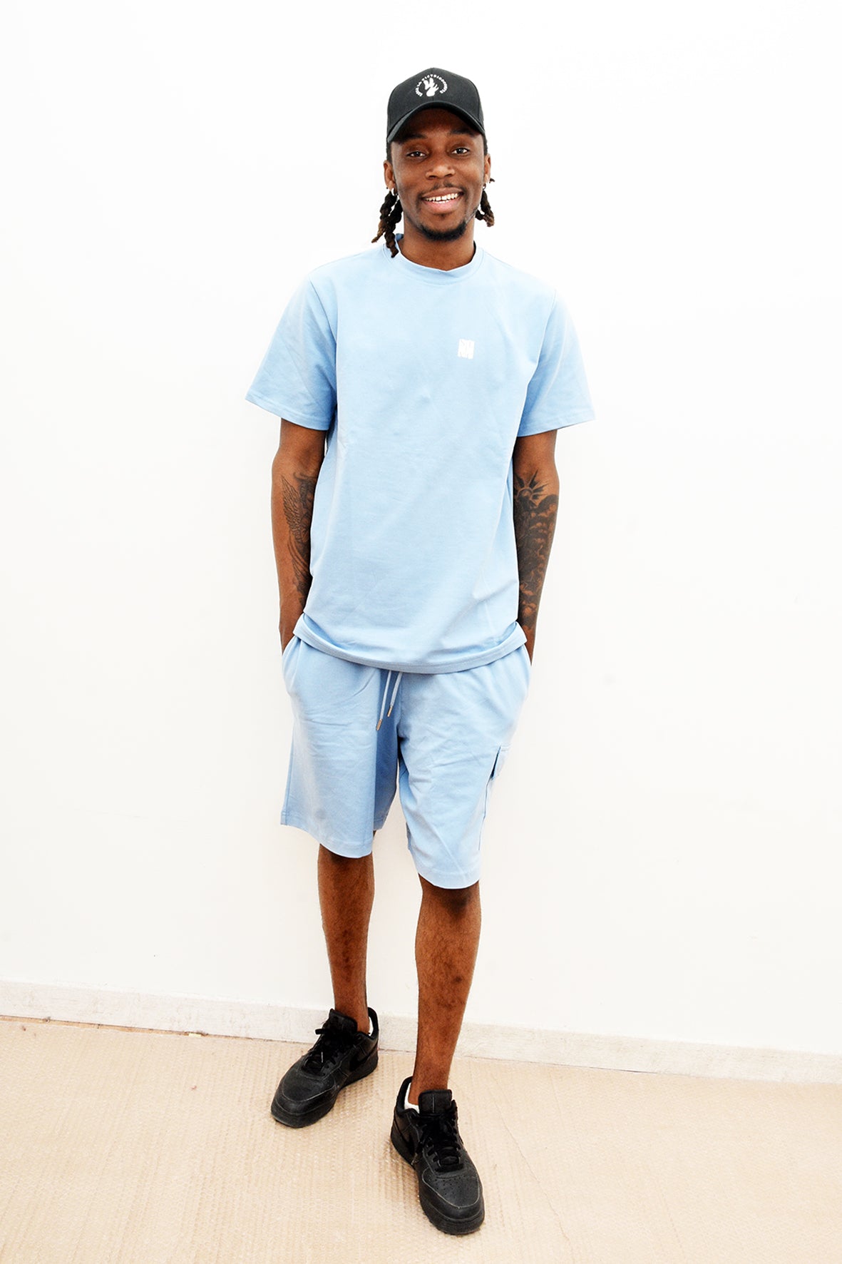 Ensemble Tee-Shirt et Short SLVC CARGO CLASSIC bleu claire