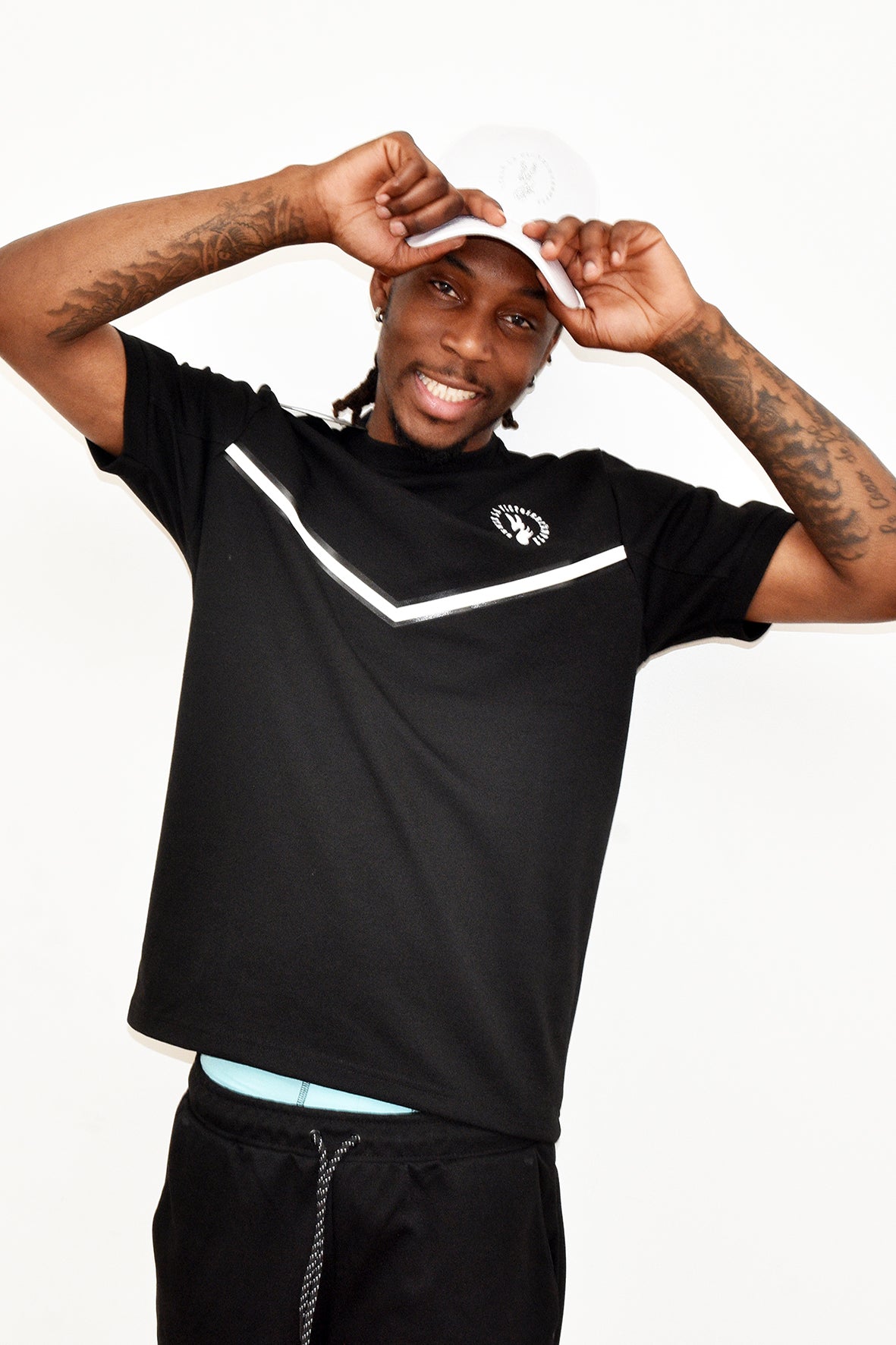 Ensemble SLVC BLACK STREET AUTHENTIK noir avec logo en broderie