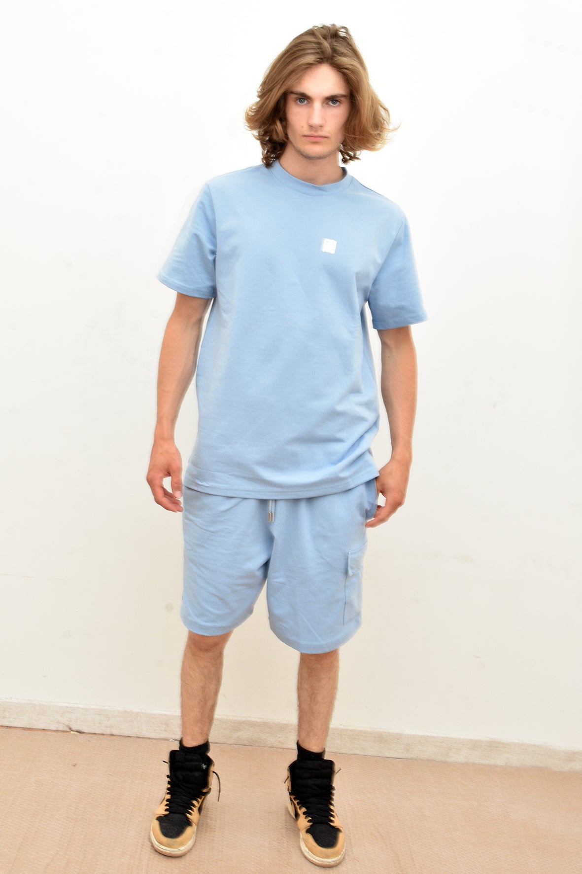 Ensemble Tee-Shirt et Short SLVC CARGO CLASSIC bleu claire