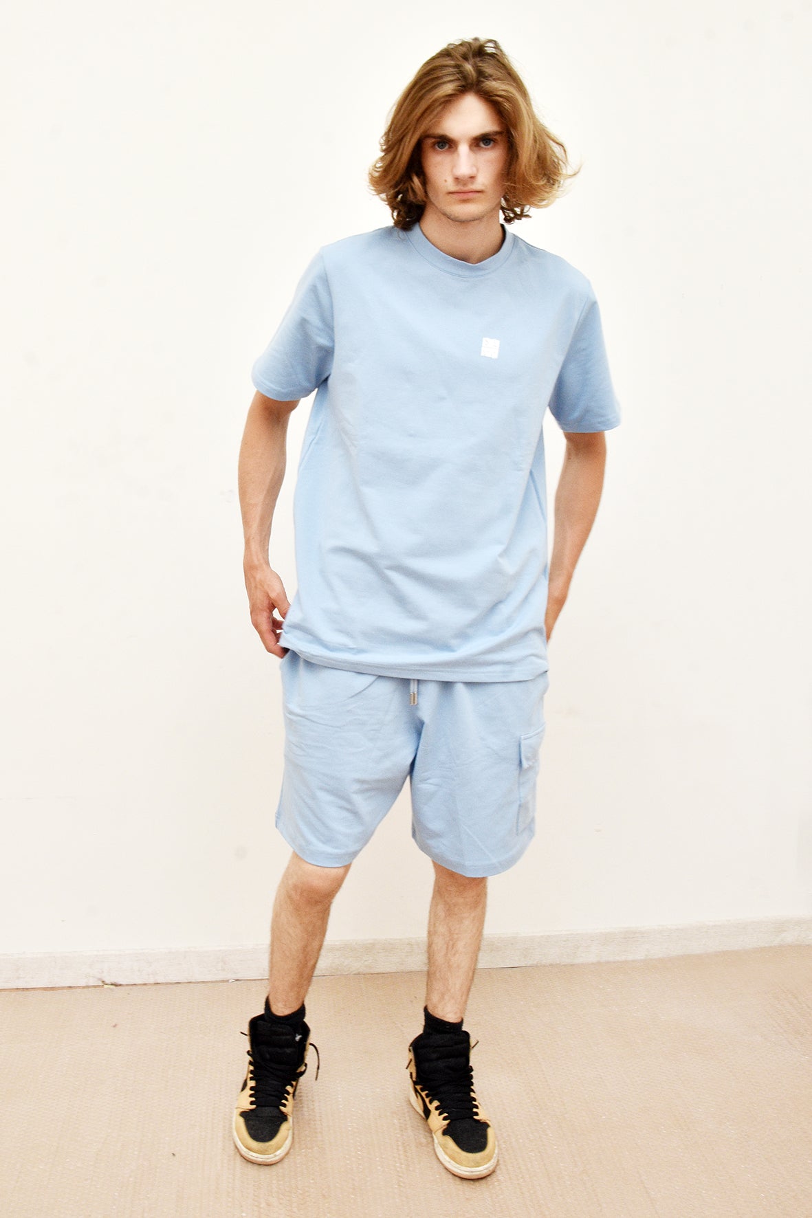 Ensemble Tee-Shirt et Short SLVC CARGO CLASSIC bleu claire