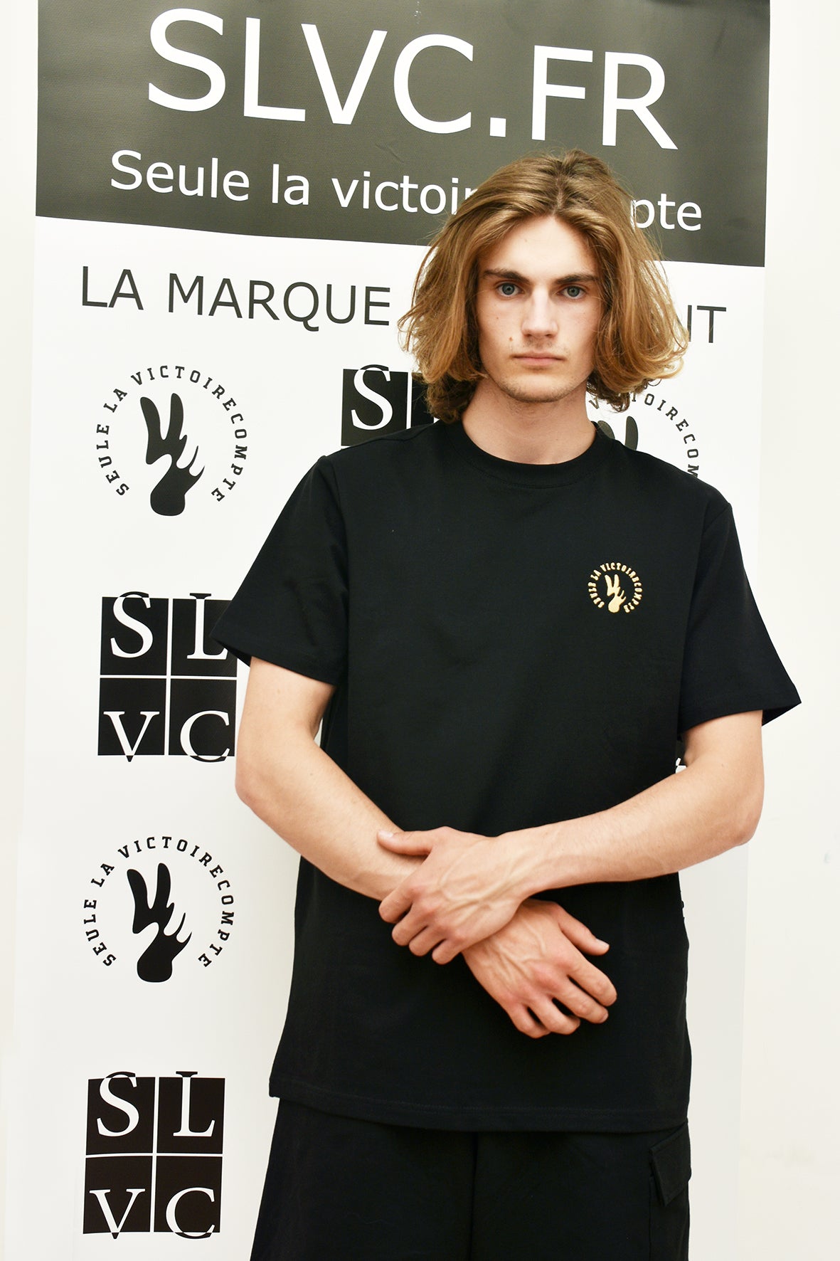 Ensemble Tee-Shirt et Short SLVC CARGO AUTHENTIK noir logo en broderie
