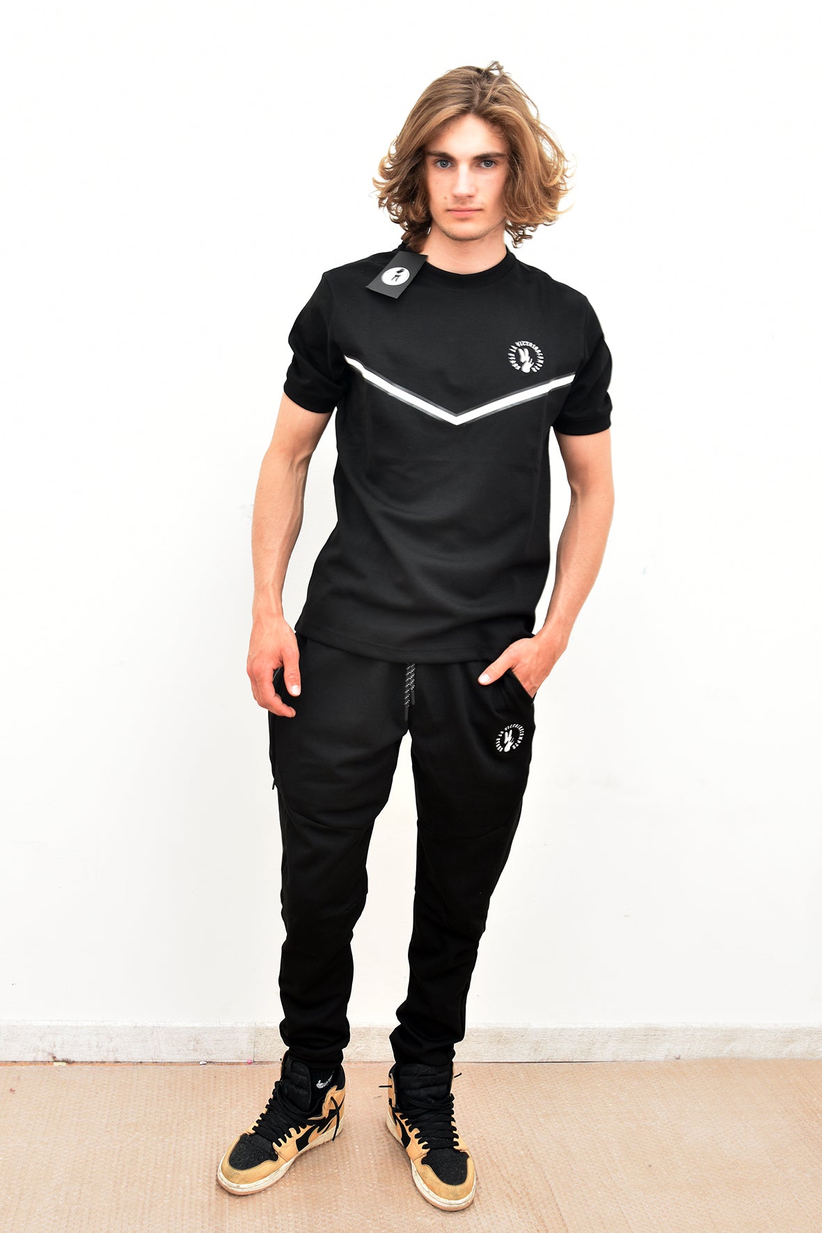 Ensemble SLVC BLACK STREET AUTHENTIK noir avec logo en broderie