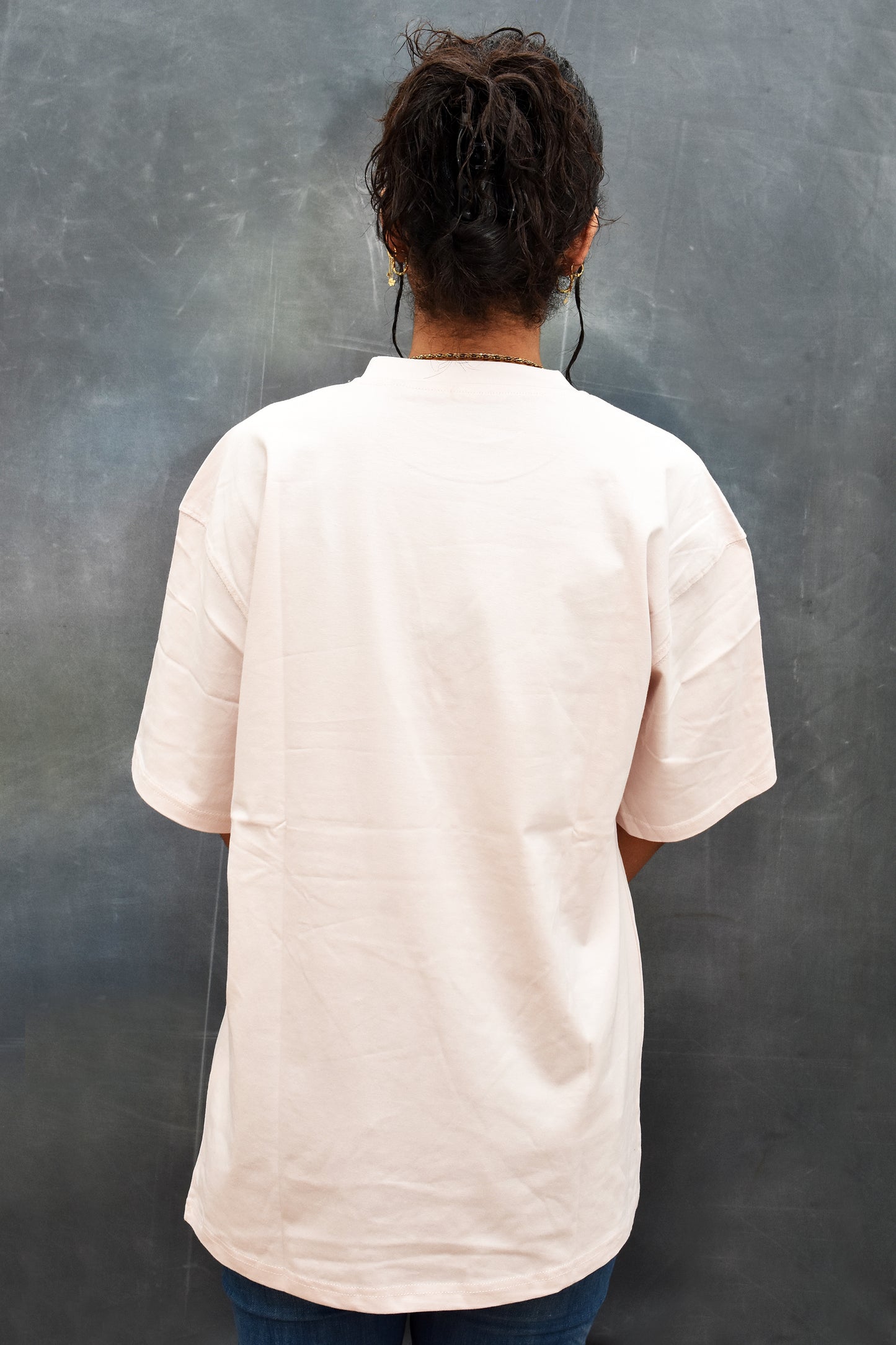 Tee-shirt SLVC CHICAGO LIGHT PINK Oversized logo texte blanc (Unisex)