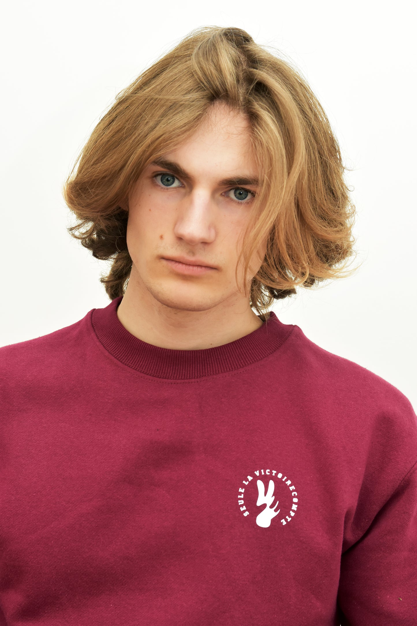 Sweat SLVC NEW YORK BORDEAUX petit logo blanc (Unisex)