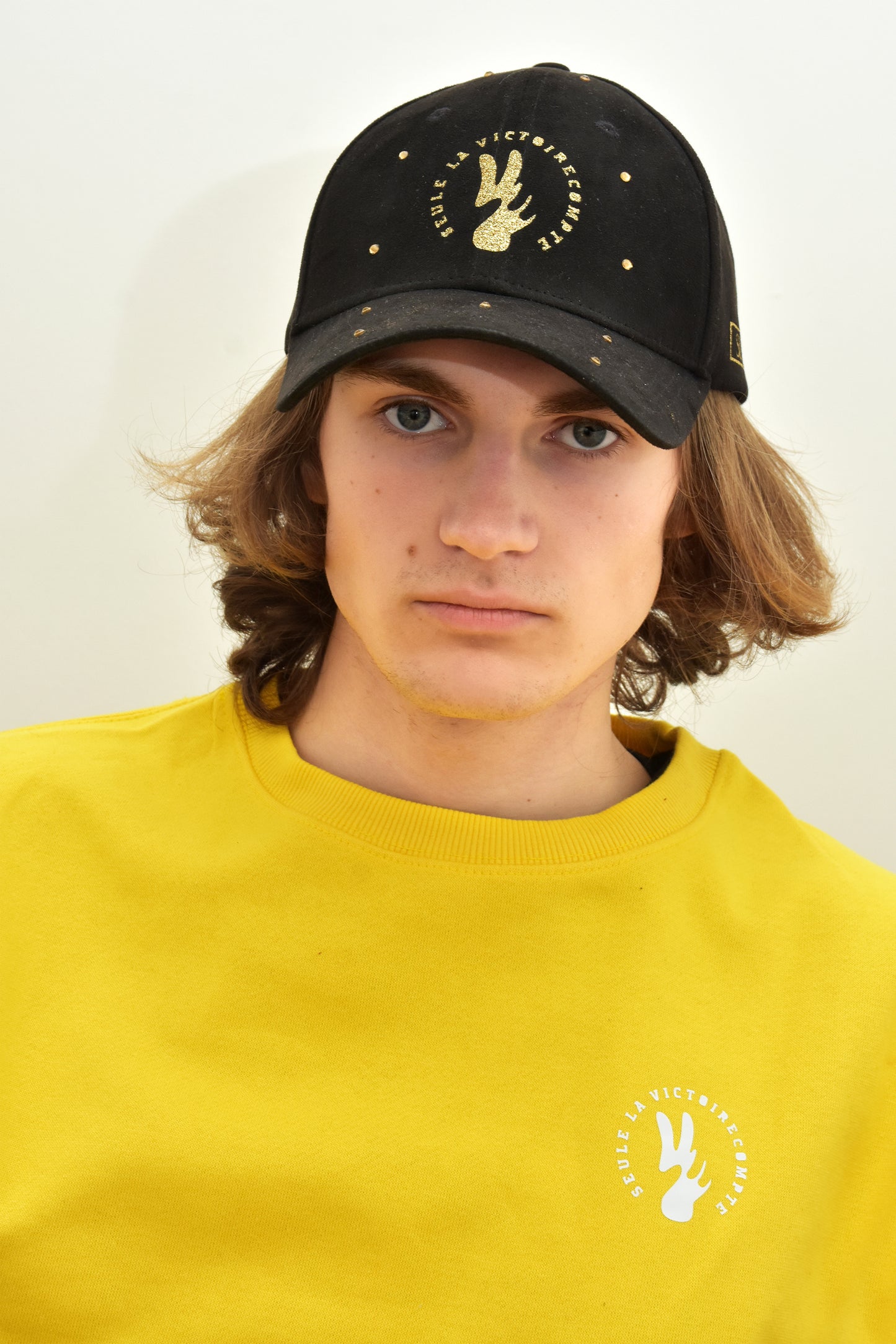 Sweat SLVC YELLOW NEW JERSEY petit logo rond blanc (Unisex)