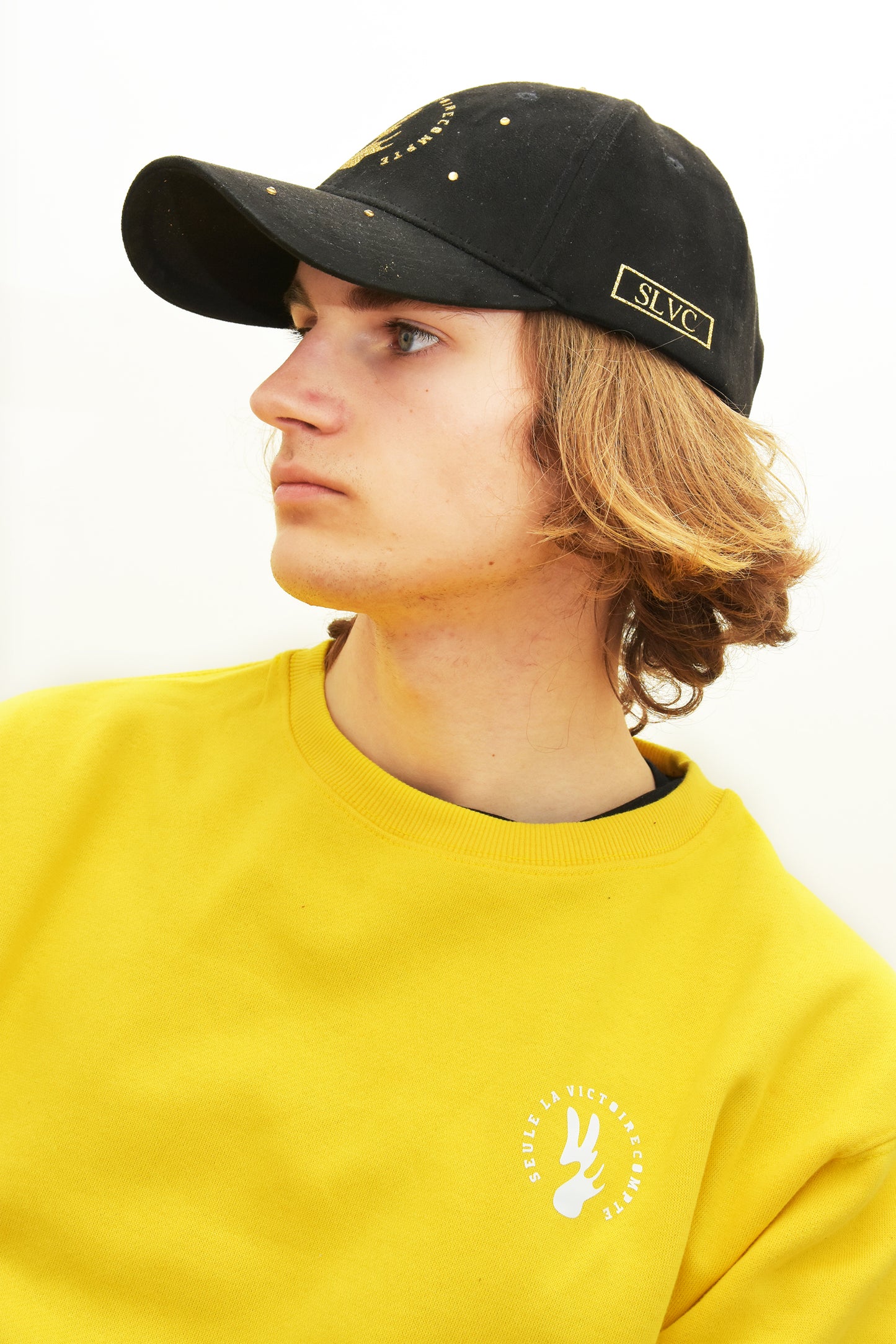 Sweat SLVC YELLOW NEW JERSEY petit logo rond blanc (Unisex)