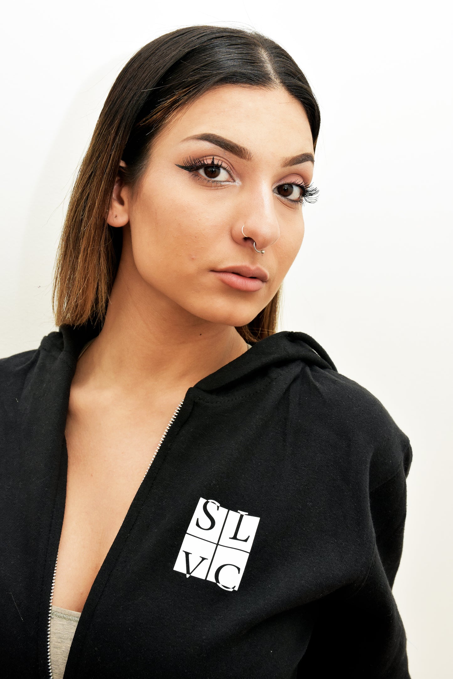 Sweat femme SLVC SIBERIE CLASSIC petit logo carré blanc