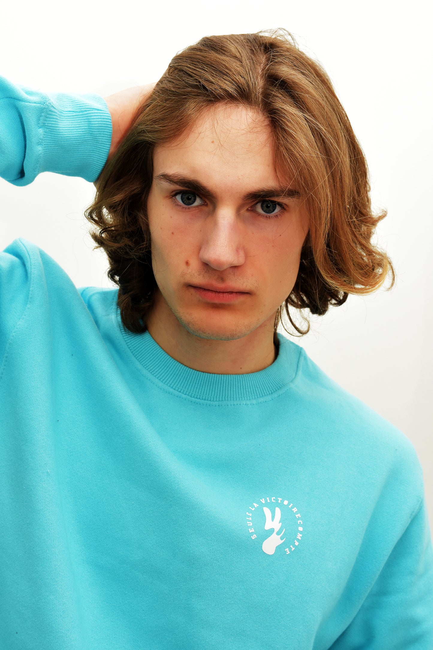 Sweat SLVC BLUE ATOLL NEW JERSEY petit logo rond blanc (Unisex)