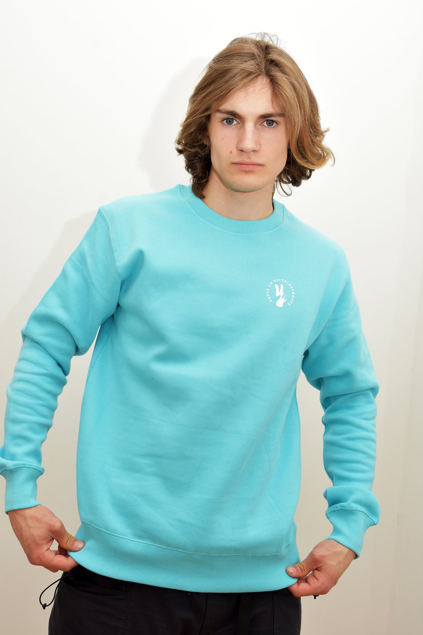 Sweat SLVC BLUE ATOLL NEW JERSEY petit logo rond blanc (Unisex)