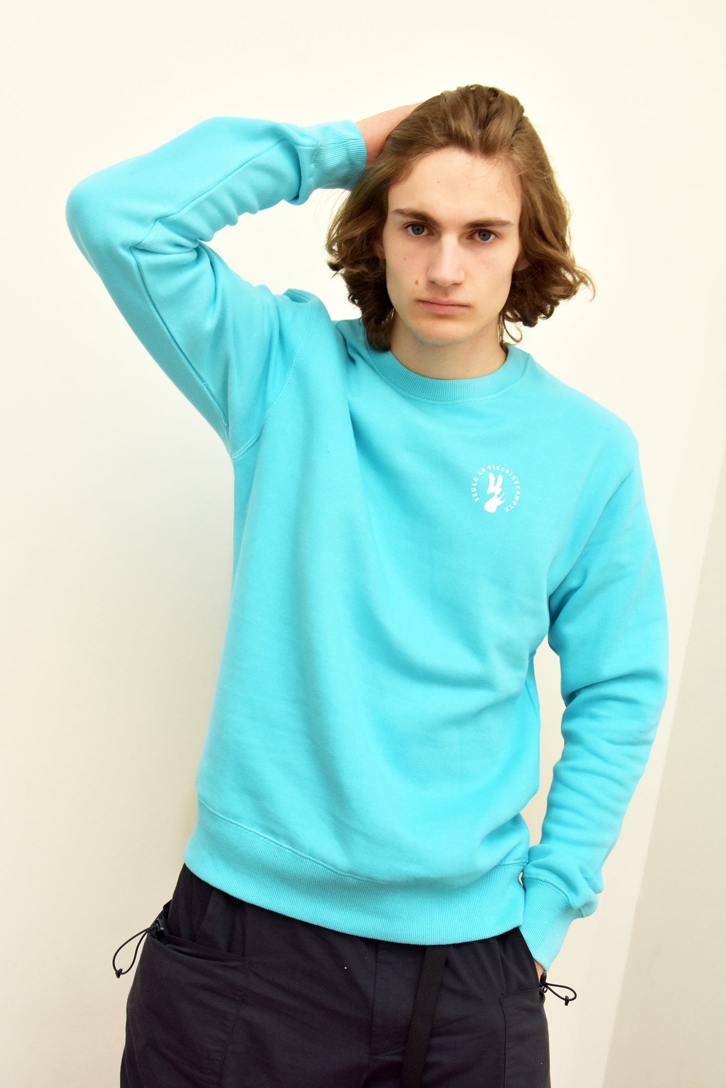 Sweat SLVC BLUE ATOLL NEW JERSEY petit logo rond blanc (Unisex)