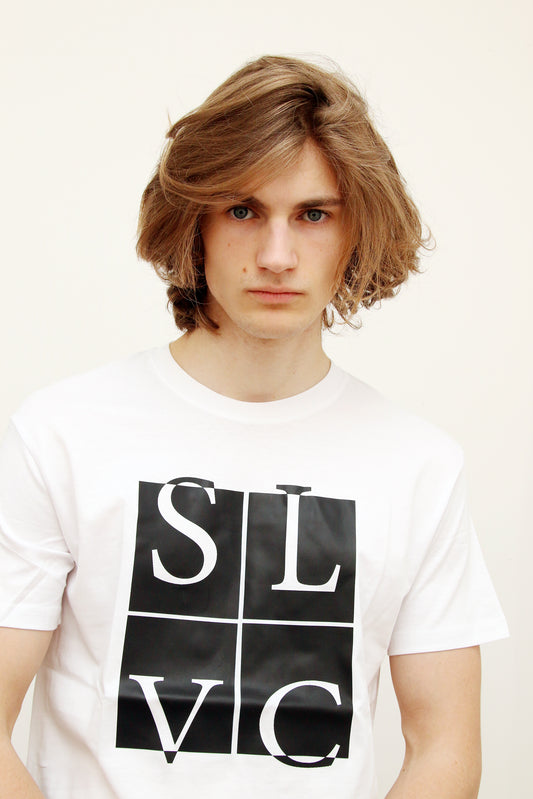 Tee-Shirt SLVC CLASSIC grand logo carré noir (Unisex)