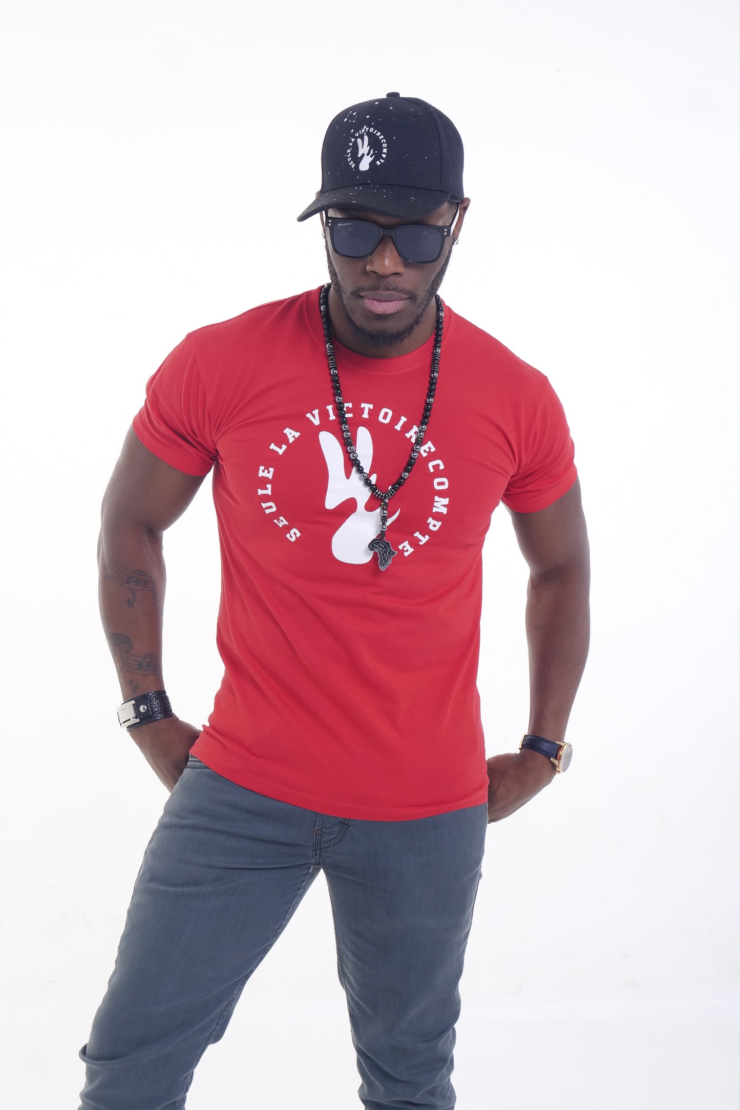 Tee-shirt SLVC AUTHENTIK WHITE grand logo rond blanc