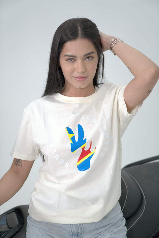 Tee-Shirt SLVC FREE CONGO (Blanc)