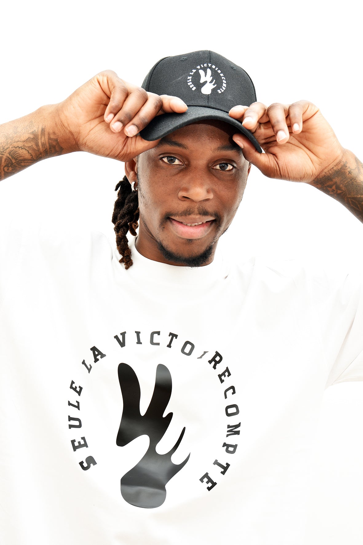 Tee-shirt SLVC CHICAGO AUTHENTIK WHITE Oversized logo noir (Unisex)