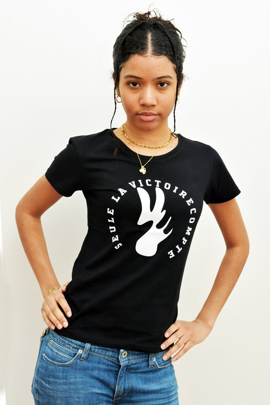 Tee-shirt femme SLVC AUTHENTIK MADONE grand logo blanc rond