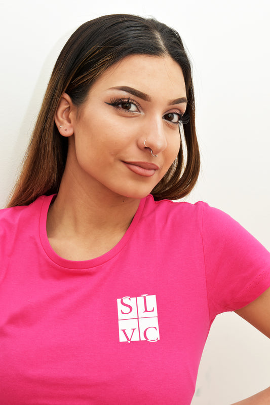 TEE-SHIRT SLVC MADONE petit logo carré blanc