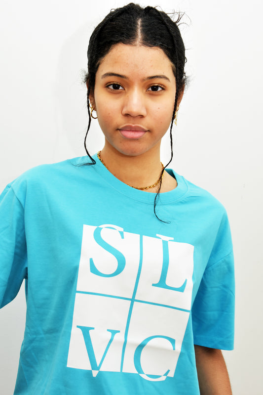 Tee-shirt SLVC CLASSIC GREAT grand logo carré blanc