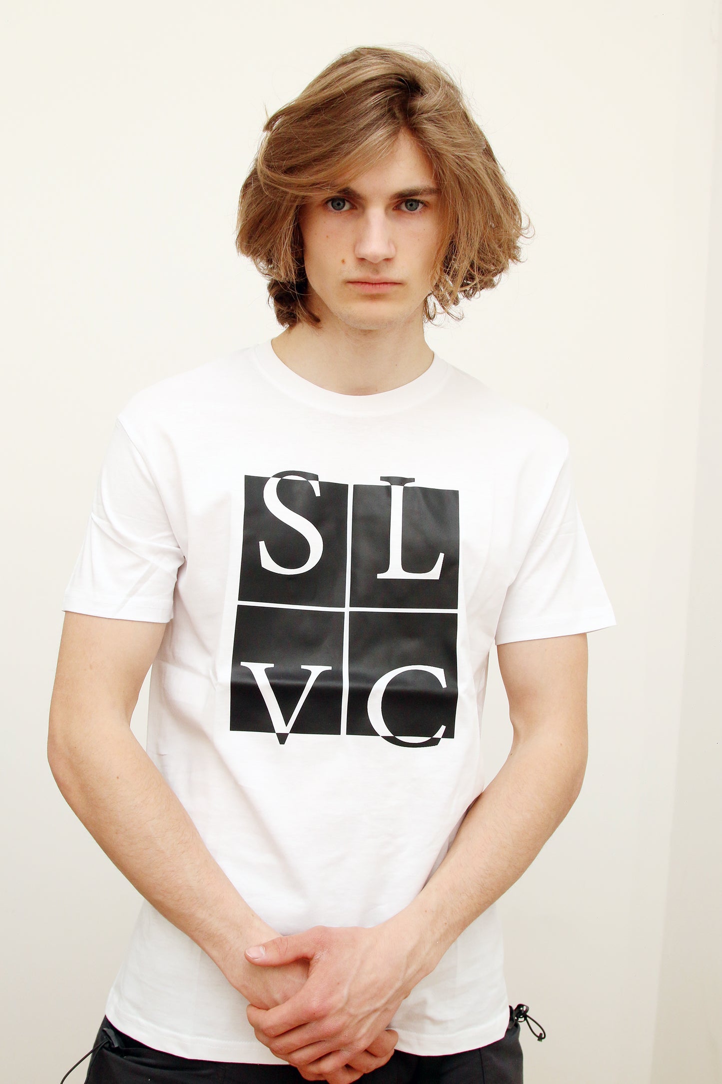 Tee-Shirt SLVC CLASSIC grand logo carré noir (Unisex)