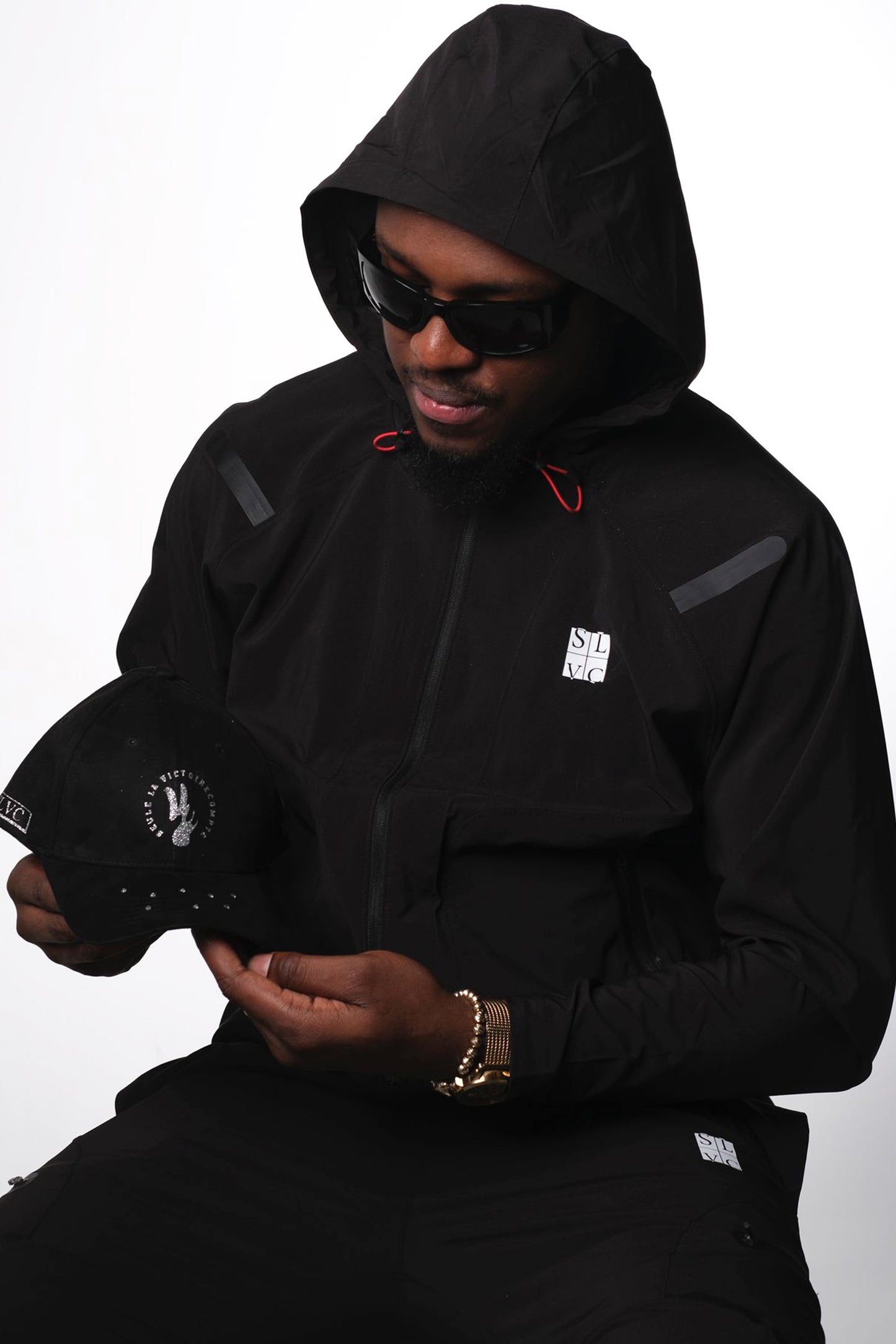 ENSEMBLE JOGGING SLVC BLACK STREET AVEC PETIT LOGO BLANC